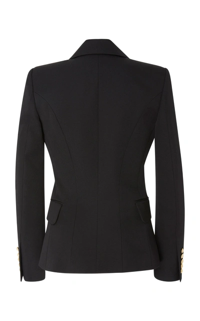 Shop Balmain Tailored One Button Wool Blazer In Black