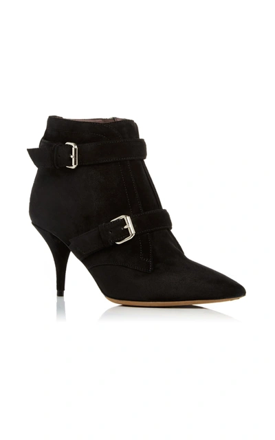 Shop Tabitha Simmons Fitz Suede Ankle Boots In Black