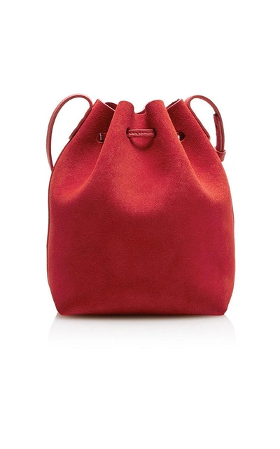 Shop Mansur Gavriel Mini Bucket Bag In Red