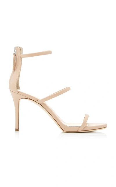 Shop Giuseppe Zanotti Alien Leather Sandals In Nude