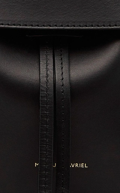 Shop Mansur Gavriel Lady Mini Leather Tote In Black