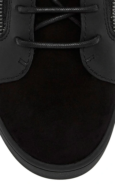 Shop Giuseppe Zanotti High-top Leather Sneaker In Black