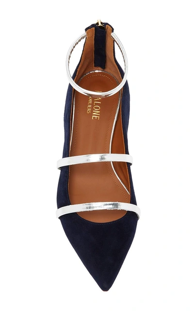 Shop Malone Souliers Robyn Flat In Navy