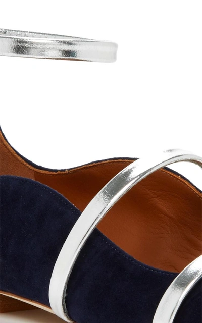 Shop Malone Souliers Robyn Flat In Navy