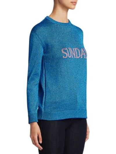 Shop Alberta Ferretti Rainbow Week Capsule Days Of The Week Sunday Sweater In Multi