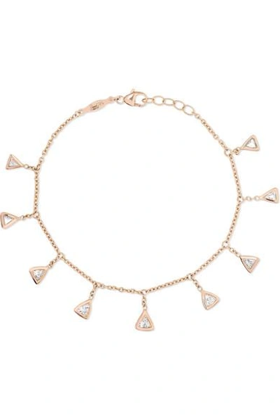 Shop Jacquie Aiche 14-karat Rose Gold Diamond Bracelet