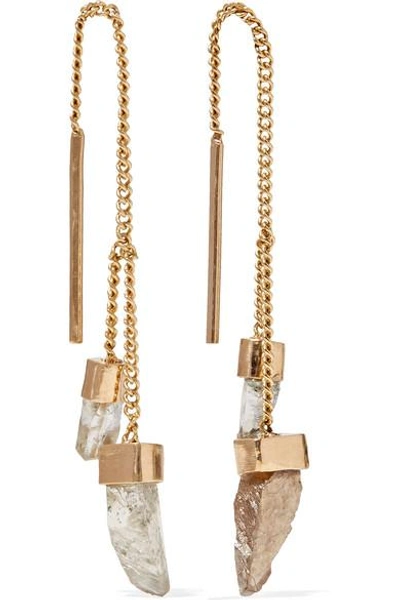 Shop Melissa Joy Manning 18-karat Gold Diamond Earrings