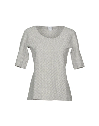 Shop Armani Collezioni T-shirts In Light Grey