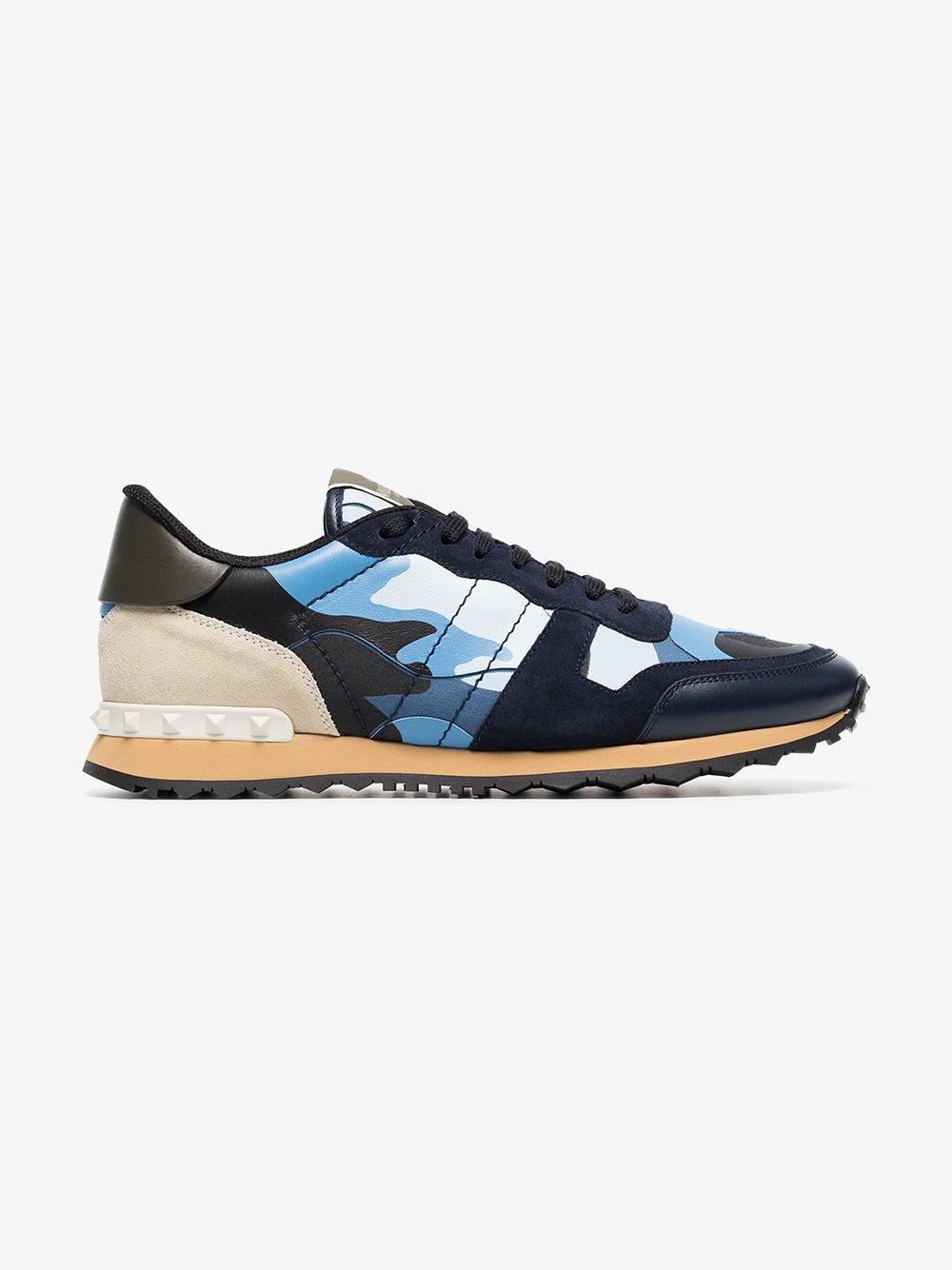 valentino trainers blue camo