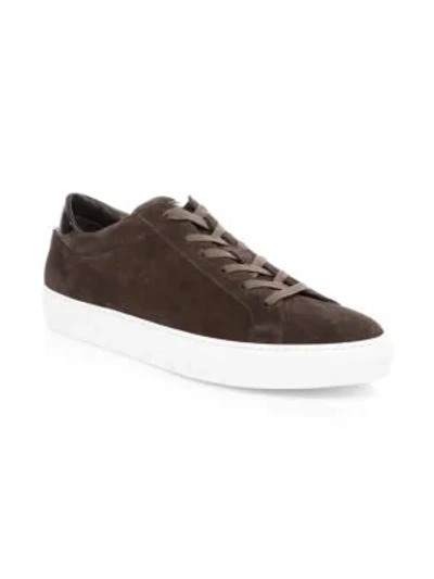 Shop To Boot New York Men's Knox Lace-up Suede Sneakers In Anthracite Asphalt