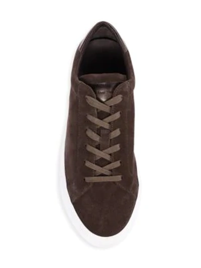 Shop To Boot New York Men's Knox Lace-up Suede Sneakers In Anthracite Asphalt