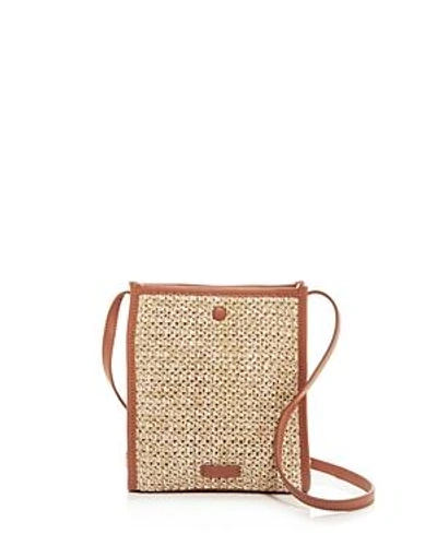 Shop Steven Alan Camden Woven Crossbody In Natural/silver