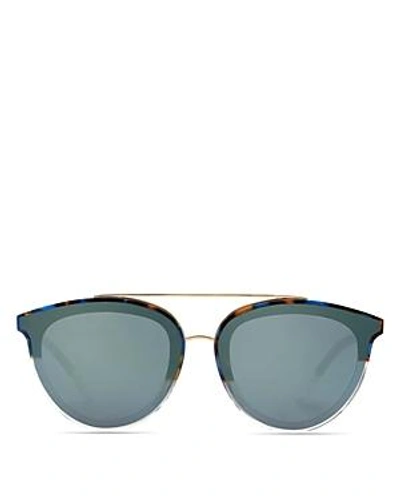 Shop Krewe Clio 24k Mirrored Aviator Sunglasses, 63mm In Blue Steel To Light Blue Crystal/midnight