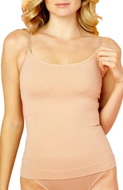 Shop Rosie Pope Tummy Control Nursing Camisole In Nude