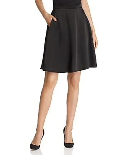 Shop Emporio Armani Fluid A-line Skirt In Black