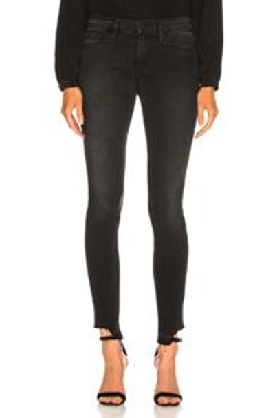 Shop Frame Le Skinny De Jeanne Crop In Black