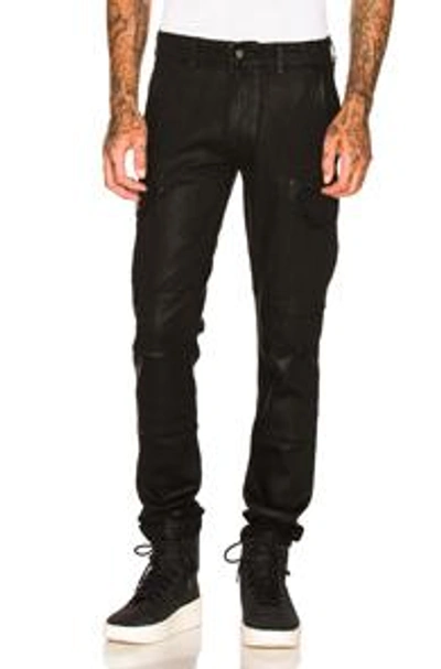 Shop Amiri Denim Cargo In Black Wax