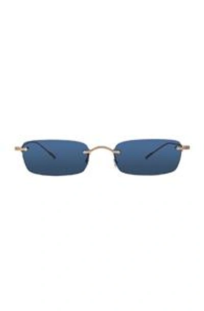 Shop Oliver Peoples Daveigh Sunglasses In Blue