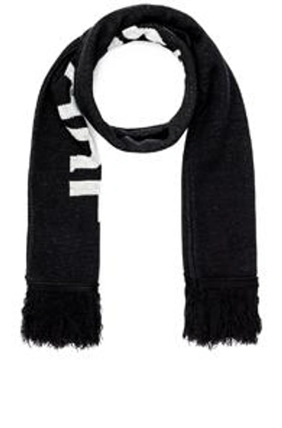 Shop Off-white Quote Scarf In Black