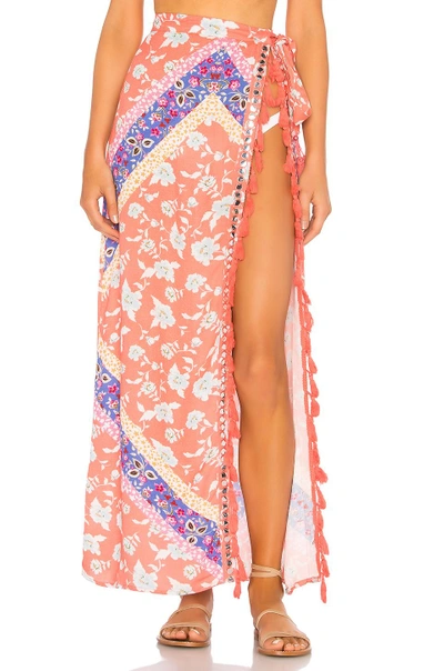 Shop Lovers & Friends Lady Wrap Skirt In Coral