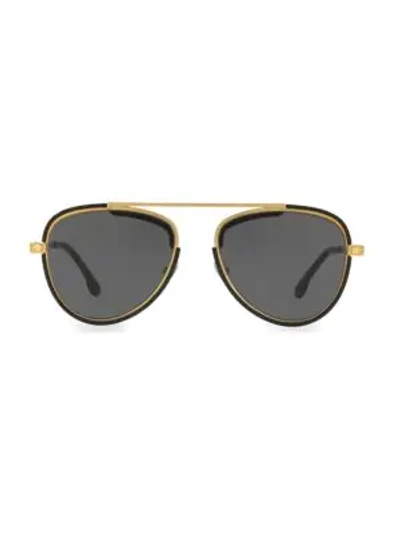 Shop Versace 56mm Aviator Sunglasses In Antique Gold