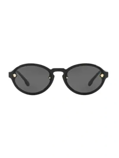 Shop Versace 54mm Oval Sunglasses In Black