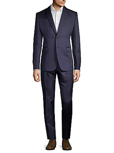 Shop Valentino Notch Lapel Suit In Navy