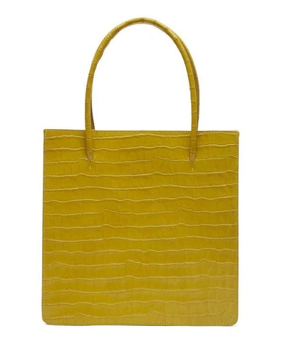 Shop Maryam Nassir Zadeh Anais Patent Medium Tote Bag In Yellow