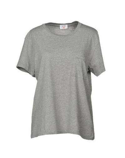 Shop Re/done T-shirts In Light Grey