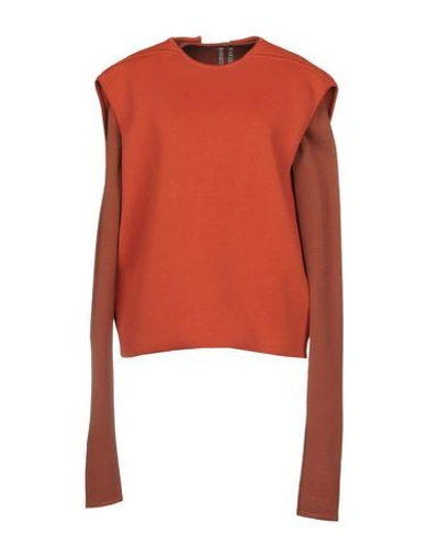 Shop Rick Owens Sweaters In Rust