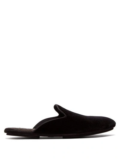 Dolce & Gabbana Black Velvet Slip-on Loafers | ModeSens