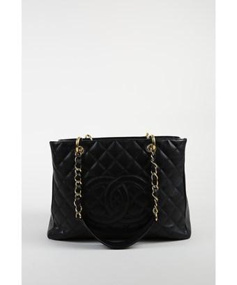 chanel quilted shopping tote