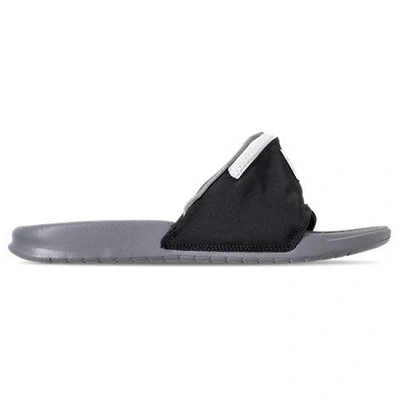 Shop Nike Men's Benassi Jdi Fanny Pack Slide Sandals, Grey/black