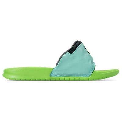 Shop Nike Men's Benassi Jdi Fanny Pack Slide Sandals, Green/blue