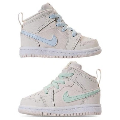 Shop Nike Girls' Toddler Air Jordan 1 Mid Casual Shoes, White