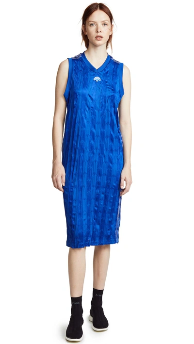 Shop Adidas Originals By Alexander Wang Tank Dress In Poblue/white