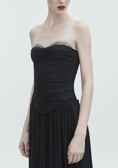 Shop Alexander Wang Ruched Bodice Gown In Black