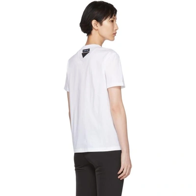 Shop Prada White Classic T-shirt In F0009 White