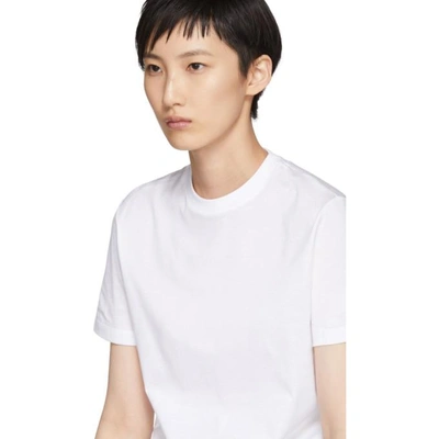 Shop Prada White Classic T-shirt In F0009 White
