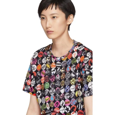 Shop Marc Jacobs Black Printed T-shirt In 002 Blk Mul