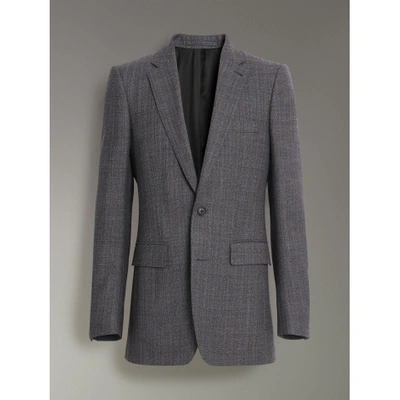 Shop Burberry Slim Fit English Pinstripe Wool Suit In Mid Grey Melange