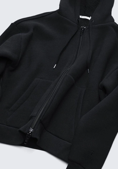 Shop Alexander Wang Exclusive Dense Fleece Hoodie In Black