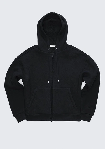 Shop Alexander Wang Exclusive Dense Fleece Hoodie In Black