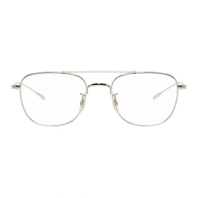 Shop Oliver Peoples Silver Kress Glasses In 5036