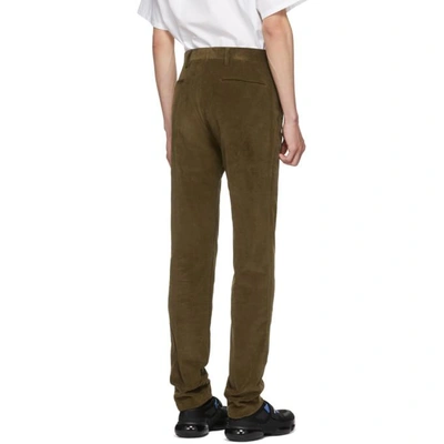 Shop Prada Brown Corduroy Trousers In F0218