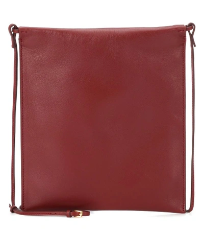 Shop The Row Large Medicine Pouch Leather Shoulder Bag In Red