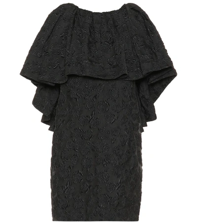 Shop Calvin Klein 205w39nyc Silk-blend Jacquard Minidress In Black