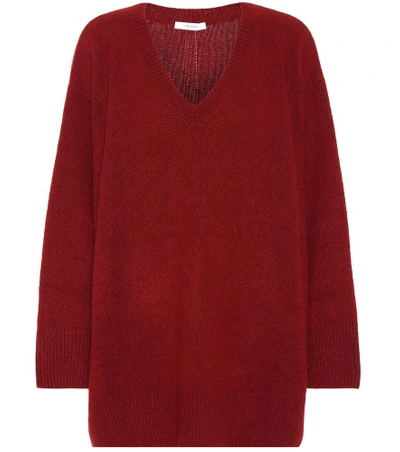 Shop The Row Sabrinah Cashmere And Silk Sweater In Red