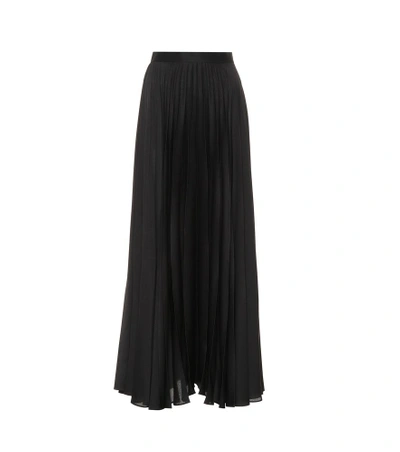 Shop The Row Nailen Pleated Satin Skirt In Black
