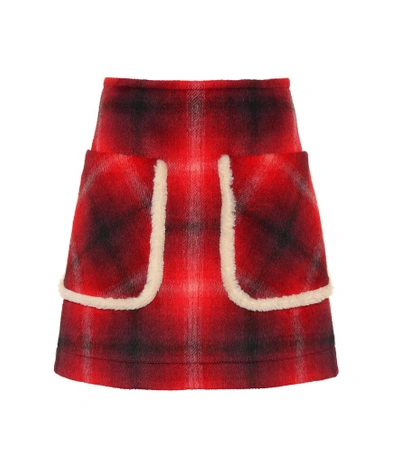 Shop N°21 Plaid Miniskirt In Red